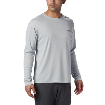 Columbia PFG Zero Rules Long Sleeve, Sudaderas Grises Para Hombre | 248615-DNI